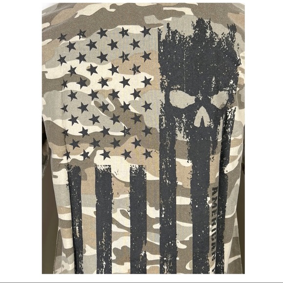 Howitzer Style Men's Button Down Flannel Armory CAMO Print Military Grunt - Picture 9 of 11